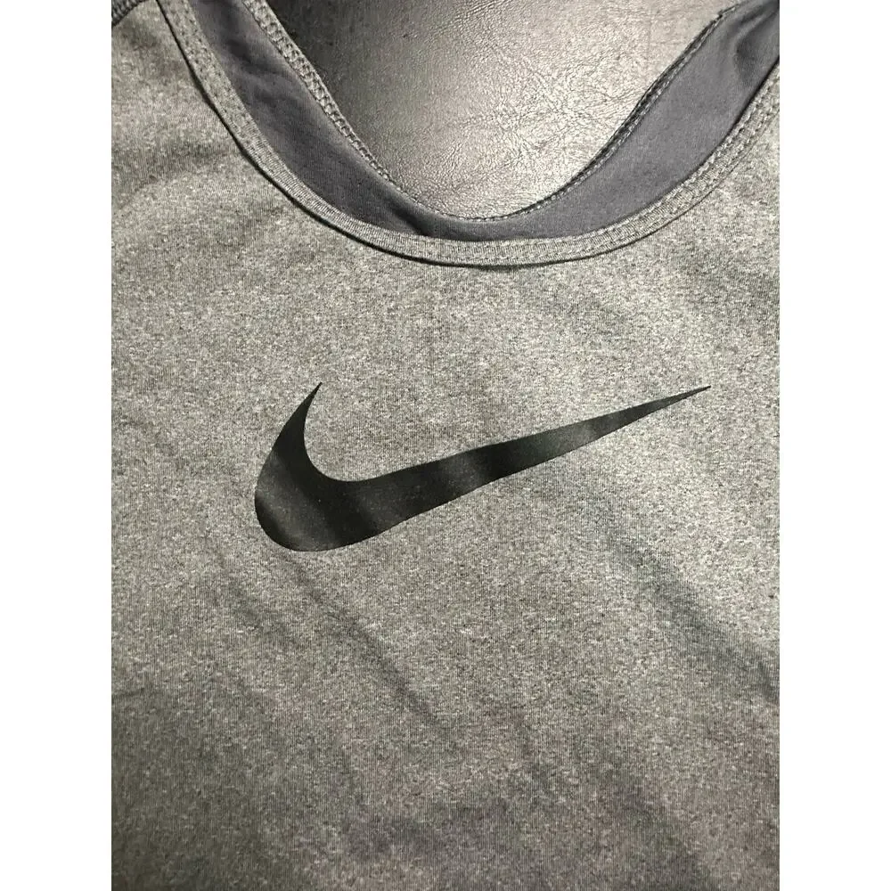 Nike Dri-FIT Women’s Medium Gray Racerback Athletic Workout Gym Tank Top